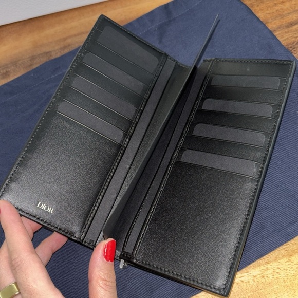 New Men’s Dior Vertical bifold wallet Black - Picture 6 of 10